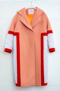 Coral wool coat