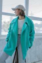 Load image into Gallery viewer, Turquoise wool coat