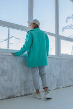 Load image into Gallery viewer, Turquoise wool coat