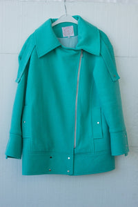 Turquoise wool coat