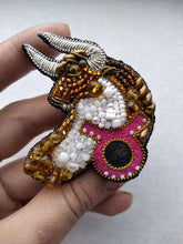Load image into Gallery viewer, Taurus Zodiac Brooch