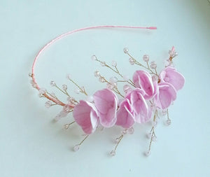 Headband with Handmade Flowers