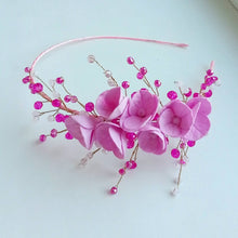 Load image into Gallery viewer, Headband with Handmade Flowers