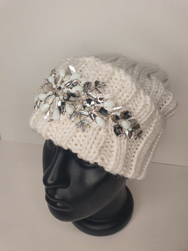 White Beaded Hat