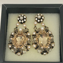 Load image into Gallery viewer, Handmade Beaded Earrings with Crystals