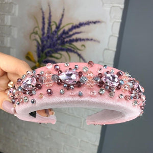 Padded Handmade Headband in Pink