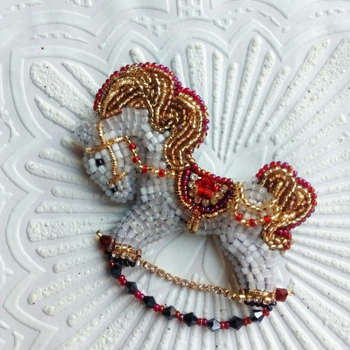 Horse Seesaw Swing Brooch