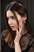 Load image into Gallery viewer, Pink Metal Tassel Earrings