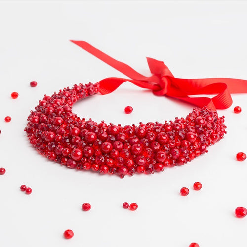 Red Beaded Necklace