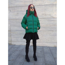 Load image into Gallery viewer, Green Short Winter Puffer
