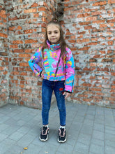 Load image into Gallery viewer, Down alternative Winter Girl Lama Biker jacket