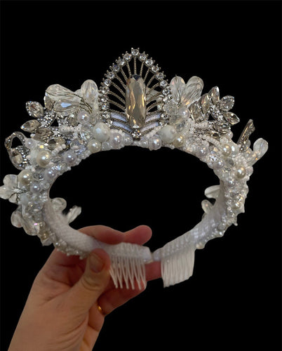 White crown tiara